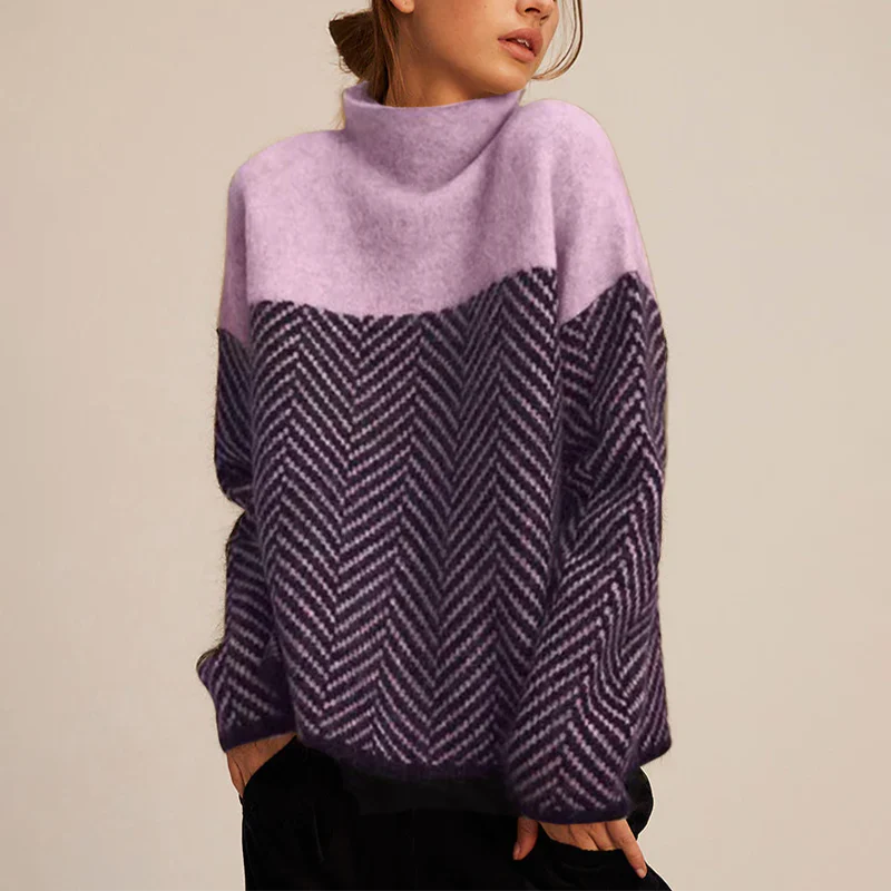 Nadine™ - Trendy rullekravesweater